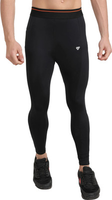 Kyk Solid Men Black Tights
