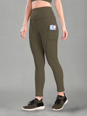 Kashikey creation Solid Women Green Tights