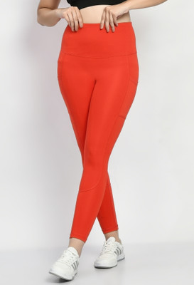 BODY SMITH Solid Women Red Tights