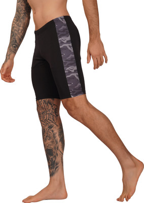 NINQ Color Block Men Grey, Black Tights