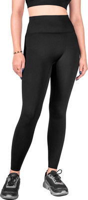 ActiveBug Solid Women Black Tights