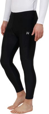 NINQ Solid Men Black Tights