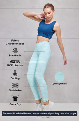TECHNOSPORT Printed Women Blue Tights