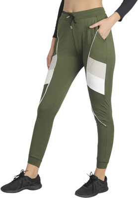 Rodya Color Block Women Green Tights