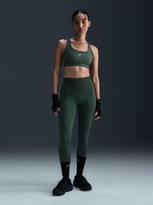 NIKE Solid Women Green Tights