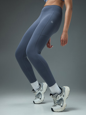 TECHNOSPORT Solid Women Blue Tights