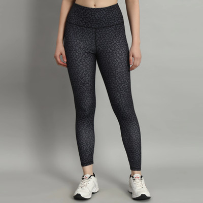 Mehrang Animal Print Women Black Tights