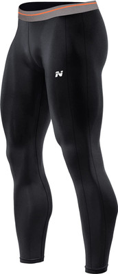 NINQ Solid Men Black Tights