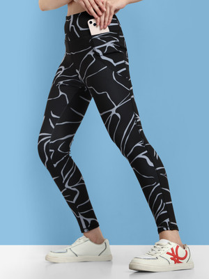 kronmenien Printed Women Black Tights