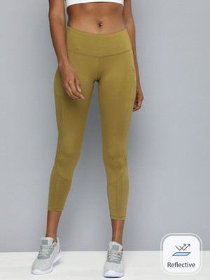 HRX by Hrithik Roshan Solid Women Green Tights