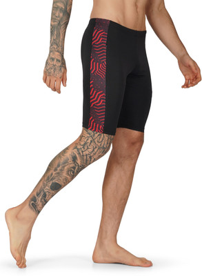 NINQ Printed Men Black Tights