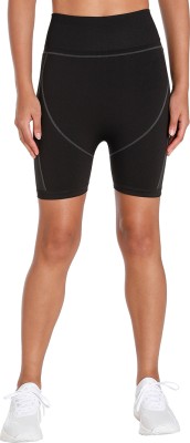 PUMA Solid Women Black Tights