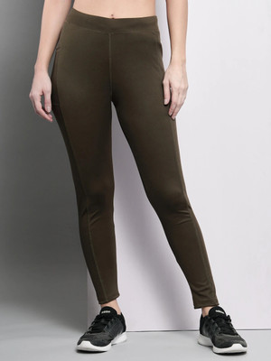 BEING RUNNER Solid Women Brown Tights