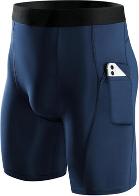 TroopLine Solid Men Dark Blue Tights