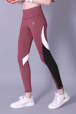 NEXSUS APPARELS Color Block Women Pink Tights