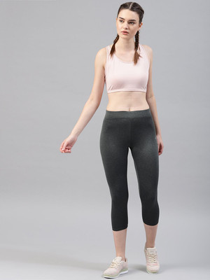 HRX by Hrithik Roshan Solid Women Grey Tights