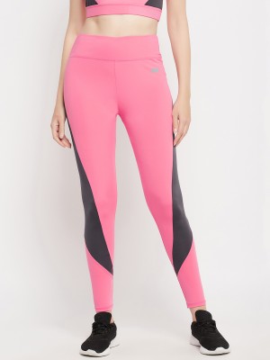 Clovia Solid Women Pink Tights