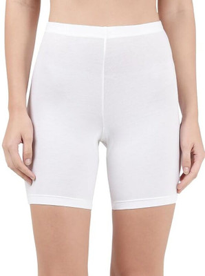 Darshita Fashion Solid Women White Cycling Shorts