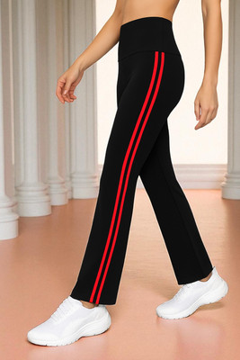 Moshe Striped Women Black Tights