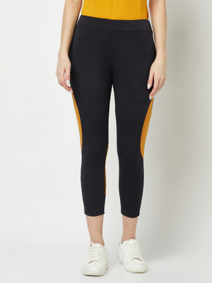 UNICUS APPAREL Color Block Women Black Tights