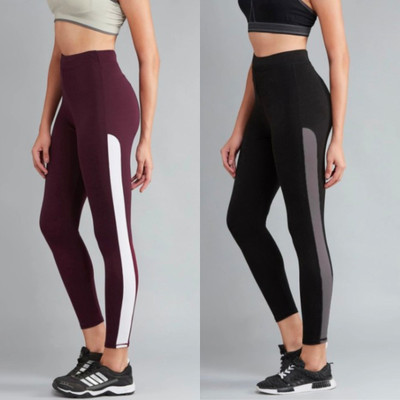 Asjeggings Color Block Women Multicolor Tights