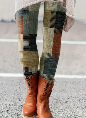 DASK Printed Women Multicolor Tights