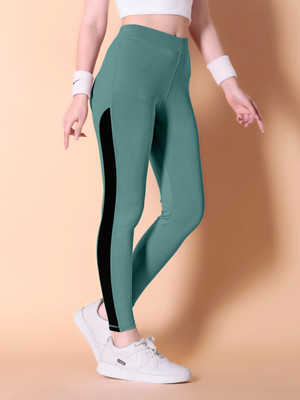 NEXSUS APPARELS Striped Women Light Green Track Pants