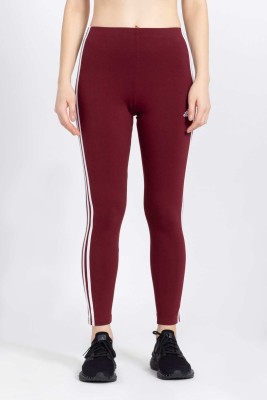 ADIDAS Solid Women Red Tights