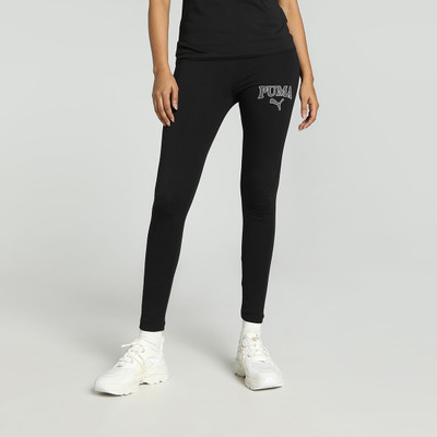 PUMA Printed Women Black Tights