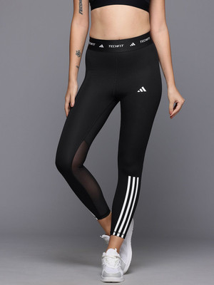 ADIDAS Solid Men Black Tights
