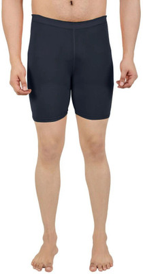 never lose Solid Men Black Tights
