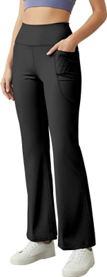 Adrenex by Flipkart Solid Women Black Tights