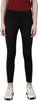 omtex Solid Women Black Tights