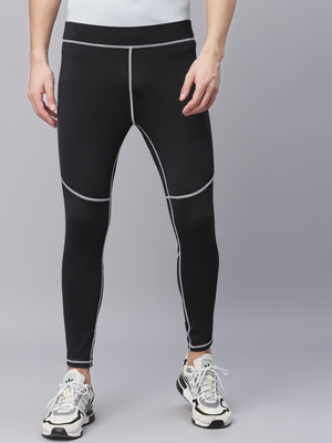 JUMP USA Solid Men Black Tights