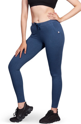 Laasa Sports Solid Women Blue Tights