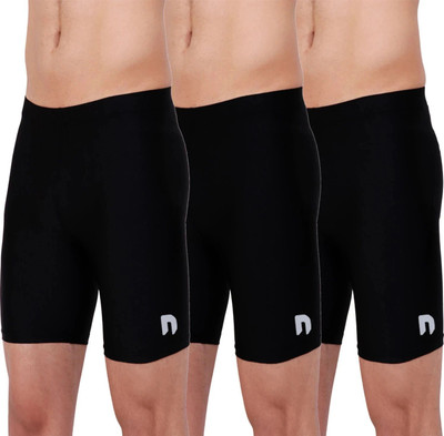 MEN TIGHTY Solid Men Black Tights