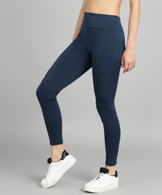 Cosvos Solid Women Blue Tights