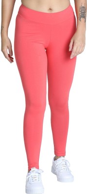 PUMA Solid Women Pink Tights