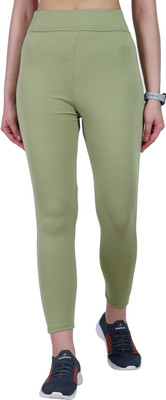 KOOLEST Color Block Women Light Green Tights