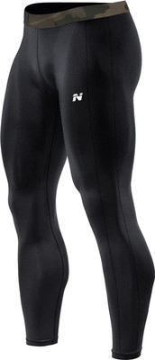 NINQ Solid Men Black Tights