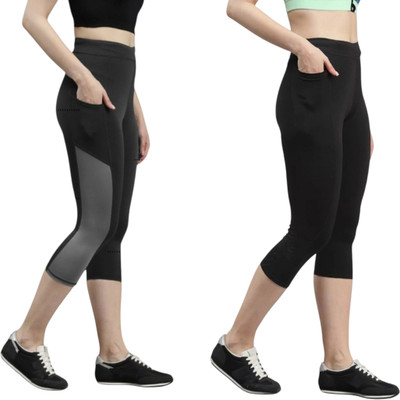Ali Fashion Hub Solid Women Black Tights