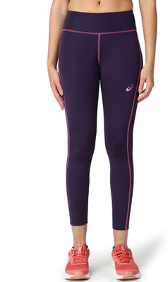 Asics Solid Women Blue Tights