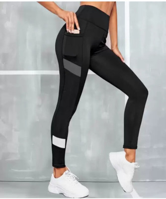 Earth joy Solid Women Black Tights