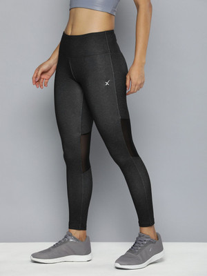 HRX by Hrithik Roshan Solid Women Black Tights