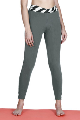 Laasa Sports Solid Women Grey Tights