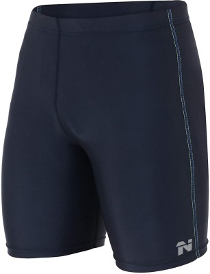 NINQ Solid Men Dark Blue Compression Shorts, Cycling Shorts, Gym Shorts