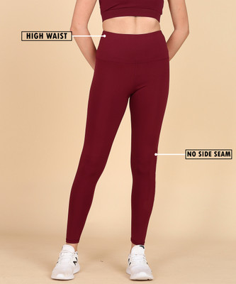 Nexstep Solid Women Maroon Tights