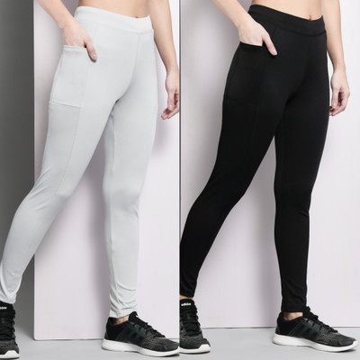 BEING RUNNER Solid Women Multicolor Tights