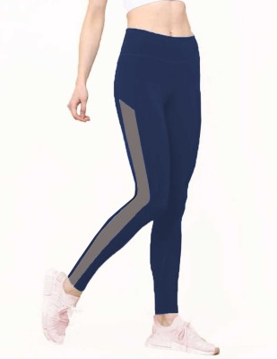 KGN HUB Color Block Women Blue Tights