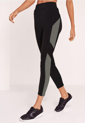 M7 By Metronaut Color Block Women Black Tights